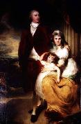 Sir Thomas Lawrence Portrait of Henry Cecil, 1st Marquess of Exeter (1754-1804) with his wife Sarah, and their daughter, Lady Sophia Cecil china oil painting artist